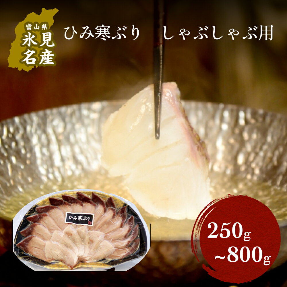 【ふるさと納税】ひみ寒ぶりしゃぶ（冷凍） 250g〜800g 容量を選べる | 氷見漁港 産地直送 天然ぶり 数量限定
