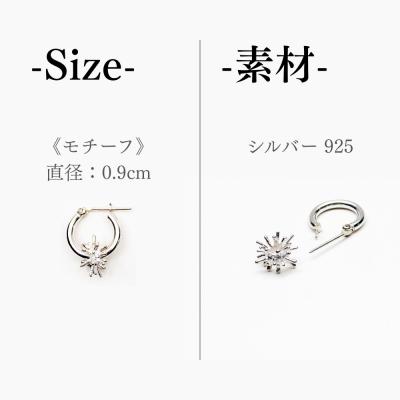 ふるさと納税 京都市 【KAORU】スターダスト フープピアス S / シルバー |  | 01