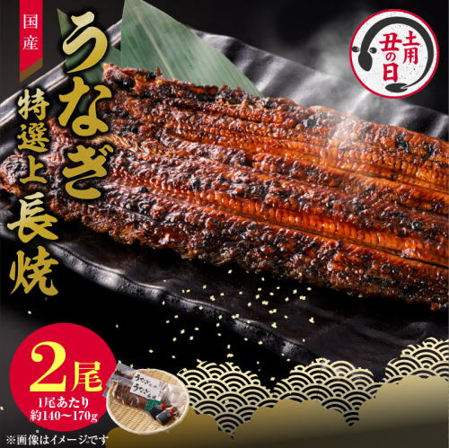 【通常配送】老舗のうなぎ　【特選上長焼】２尾セット（秘伝のタレ・山椒付）［081N04-01］