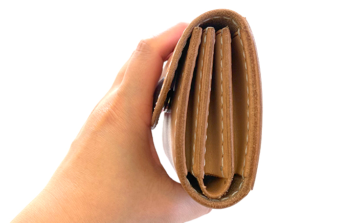 レザー製ショートウォレット 【ナチュラル】／ 財布 お財布 革製品 本革 4358
