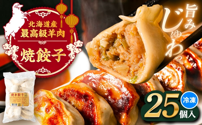 
                  羊の焼き餃子（25個入り）《足寄町》【石田めん羊牧場】　中華 餃子 ぎょうざ ギョウザ 点心 惣菜 おかず 弁当 羊肉 お肉 手づくり ジューシー 冷凍 簡単調理 名店 味坊 足寄 北海道 北海道産 [BEAD017]
                