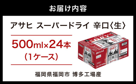 【博多工場産ビール】アサヒ スーパードライ500ml ６缶パック×4 ケース入り