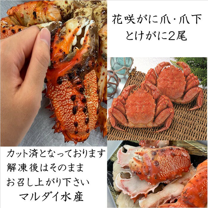 【ふるさと納税】 [北海道根室産] 花咲がに爪・爪下と毛がに 2 尾 花咲かに 花咲 花咲ガニ 花咲蟹 かに カニ 蟹 毛がに 毛蟹 けがに ケガニ ボイル 茹で蟹 茹でがに 茹でガニ お取り寄せ グルメ 海鮮 北海道 根室市 ふるさと納税 C-01028