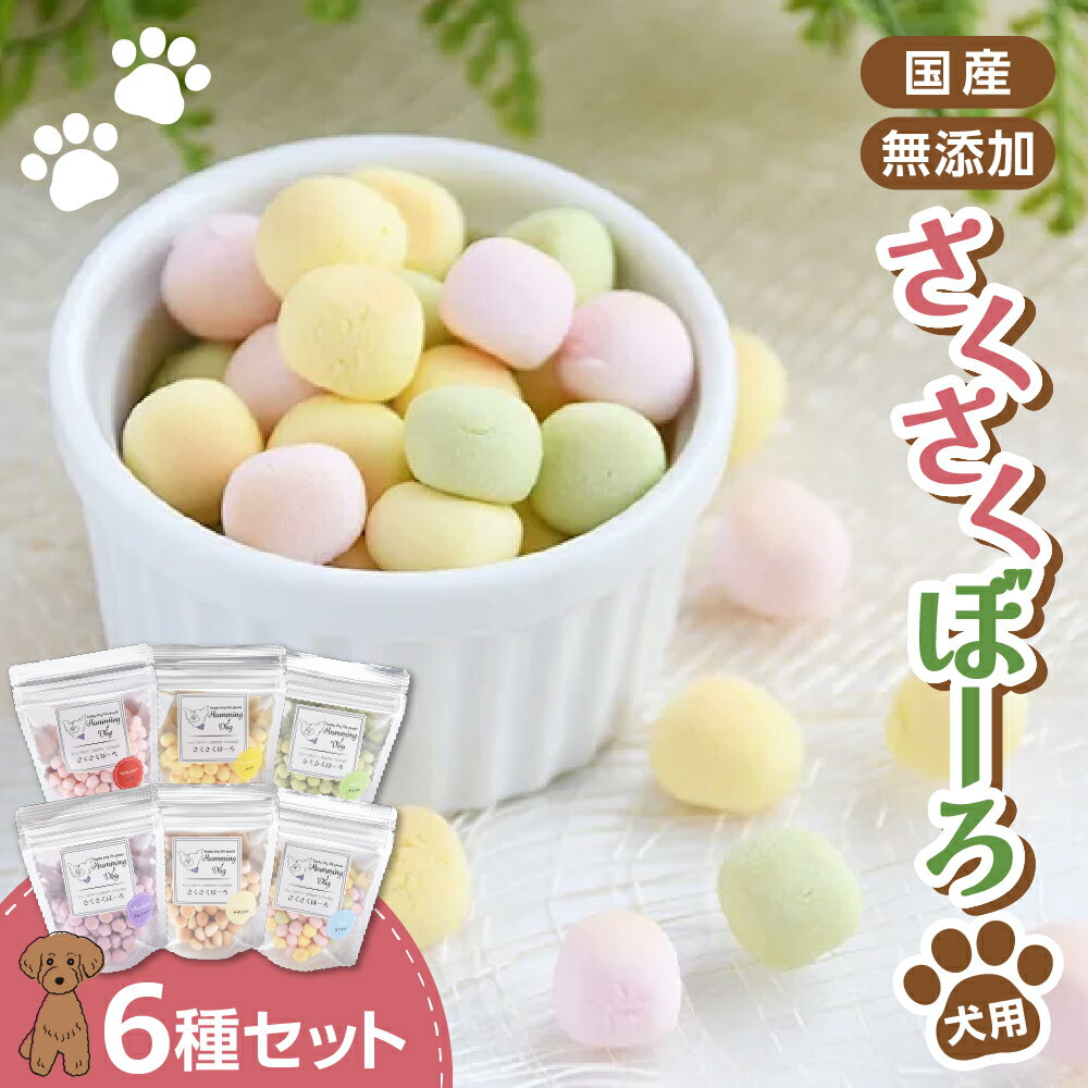 【ふるさと納税】 ペットフード 6個セット ぼーろ さくさくぼーろ 小型犬 おやつ 小粒 ペット ご褒美 しつけ 犬用おやつ トレーニング 子犬 成犬 老犬 犬のいる暮らし Humming Dog 北海道 札幌市