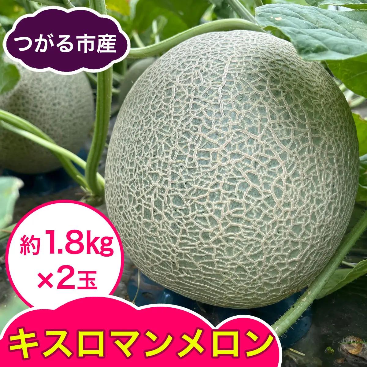 キスロマン メロン 約1.8kg×2玉 [0862]