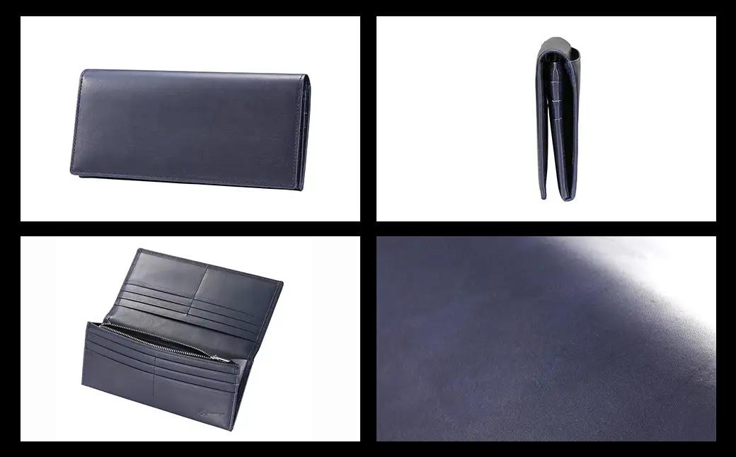 豊岡財布 craftsmanship AI（藍）Jacket Wallet Long CW010 勝色 / 財布 長財布 ロングウォレット メンズ レディース 牛皮革 本革 高級 おしゃれ ビジネス 