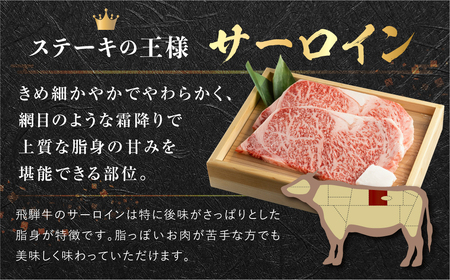 飛騨牛 牛肉 サーロインステーキ 200g×2枚 計400g 大判 ステーキ A4等級以上 のし対応 お中元 お祝い ギフトに JA飛騨 25000円 [S460]