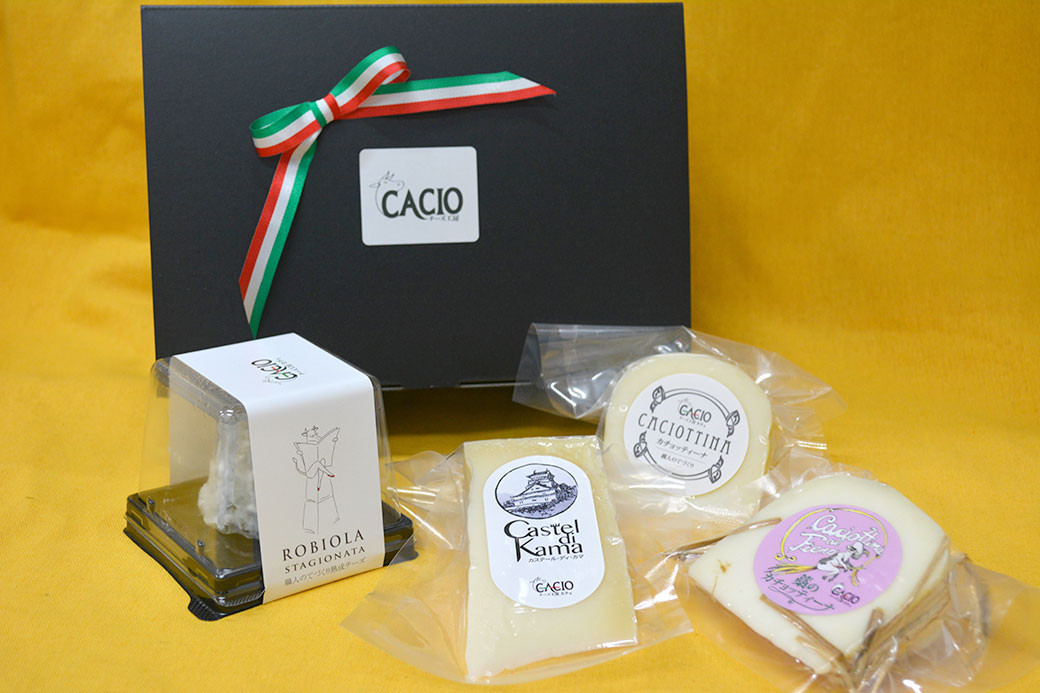 4種類の熟成チーズセット（藁のカチョッティーナ） 各1個 計360g