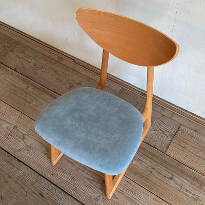 ふるさと納税 富田林市 Lager Chair PFスウェード グレイッシュブルー ナチュラルフレーム【SWOF】 |  | 01