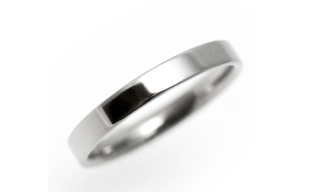純チタン平打リング(幅3mm) 10号