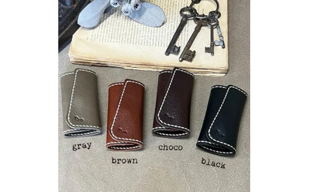【革小物one】slim key case（スリムキーケース）レッド BTDN058
