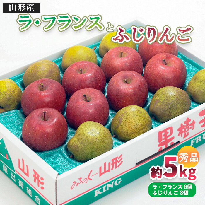 【ふるさと納税】山形市産 ふじりんご・ラ・フランス 詰合せ 5kg【令和8年産先行予約】FS25-792 フランス 洋梨 フルーツ 果物 お取り寄せ 送料無料 リンゴ 林檎 洋なし