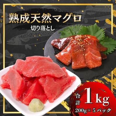 ふるさと納税 船橋市 【訳あり】熟成天然マグロ切落し200g×5袋 まぐろ丼・ユッケ向け 鮪赤身の切り落とし 小分けセット