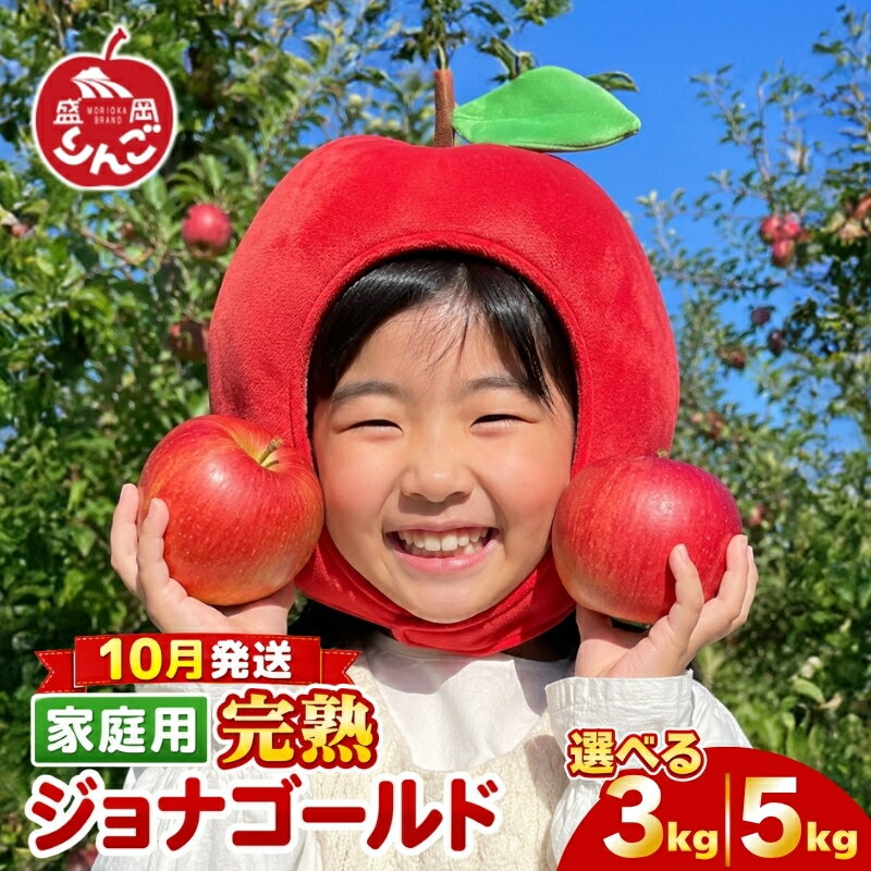 【ふるさと納税】 先行予約 訳あり りんご 3kg 5kg ジョナゴールド 家庭用 ＜10月発送＞ 農家直送 期間限定 季節限定 果物 フルーツ 林檎 国産 産地直送 くだもの デザート ご当地 新鮮 プレミアム 甘い 酸味 果汁 秋 岩手県 盛岡市 東北 岩手 盛岡 田村ふぁーむ tamura007P