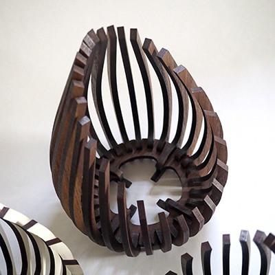 ふるさと納税 大川市 【国産/雑貨】キャンドルホルダー001 2個セット LED専用 《カラー:ウォールナット》 |  | 02