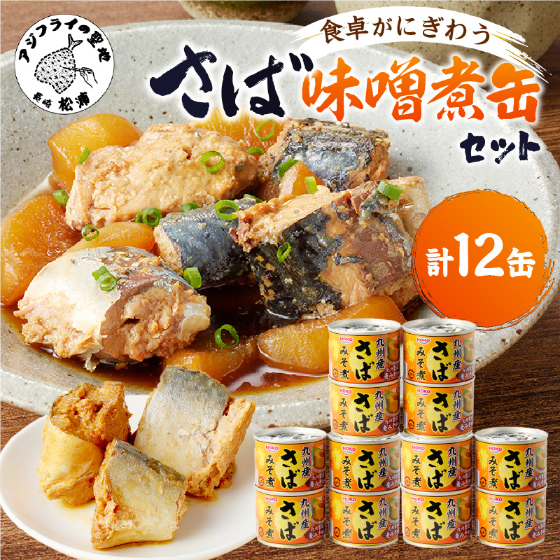 さば味噌煮缶セット(12缶)( さば サバ 鯖 さば缶 サバ缶 非常食 保存食 簡単調理 )【B3-099】