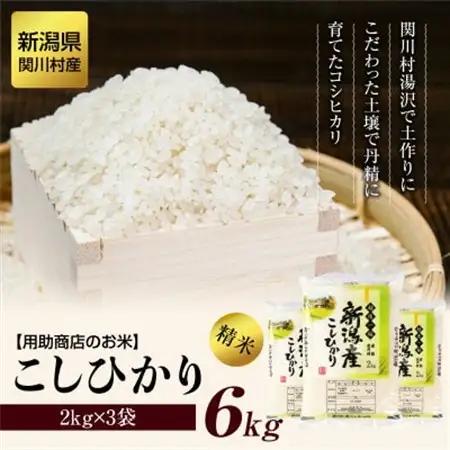R8年産 土作りからこだわった岩船産コシヒカリ 精米6kg(2kg×3袋)[用助商店]_岩船産 コシヒカリ 精米 先行予約_【1441588】