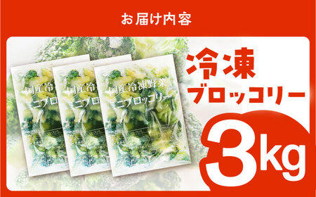 たっぷり 冷凍 ブロッコリー 3kg（1kg × 3袋） / ブロッコリー ぶろっこりー 野菜 やさい 小分け 冷凍 / 南島原市 / 池田海陸物産[SEW007]