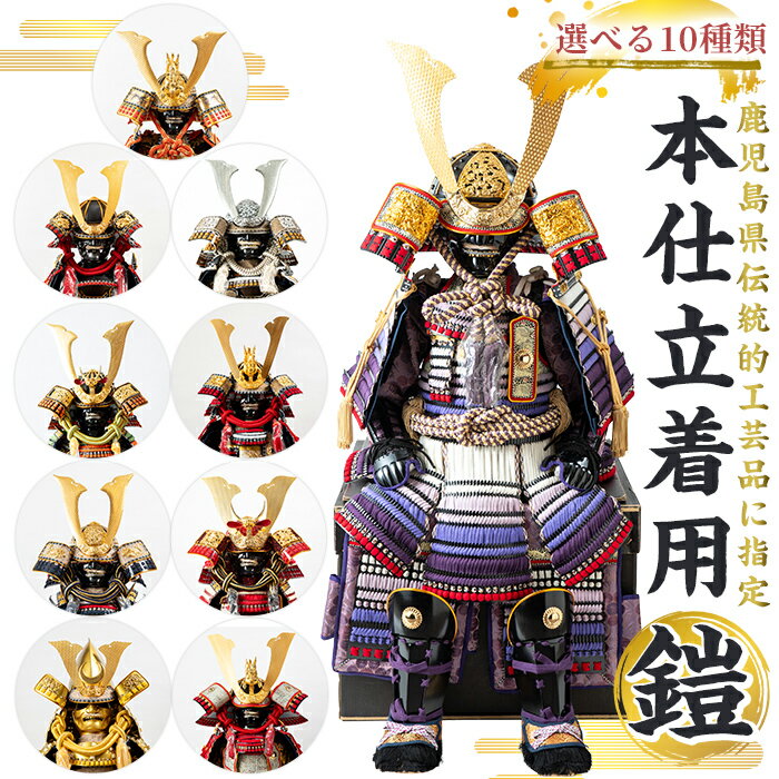 【ふるさと納税】【数量限定】選べる10種類！職人が心を込めて手作りした本仕立着用鎧！ 国産 鎧 甲冑 兜 武将 七五三 伝統工芸品 【剣画堂】