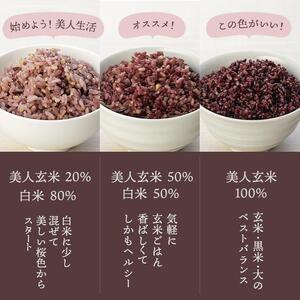 玄米・黒米・大豆の雑穀ブレンド＜美人玄米1kg×5袋＞｜雑穀米 玄米 雑穀米 尾道市