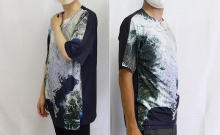 オリジナル衛星Tシャツ・エコバッグ・は～とんぬいぐるみのセット ファッション 共同制作 記念 ロゴ マーク コットン 1 詰め合わせ  Sサイズ