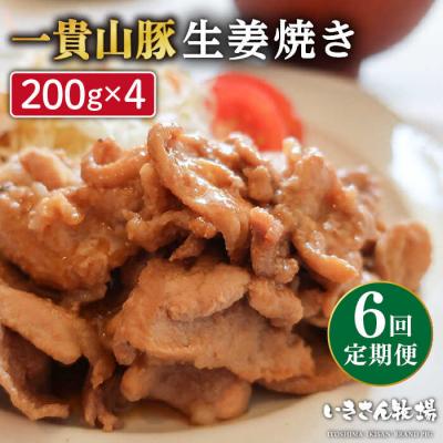 ふるさと納税 糸島市 【全6回定期便】焼くだけ定番おかず!一貴山豚 生姜焼き 4パック/ いきさん牧場 [AGB017]