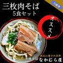 【ふるさと納税】三枚肉そば(細麺・5食セット)沖縄そば【配送不可地域：離島】【1471021】