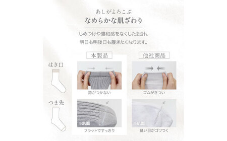 ソックス 22-24cm しめつけない 靴下【オフホワイト】[BADD038] 靴下