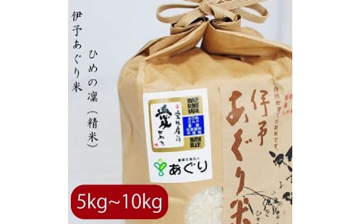 【選べるキロ数】米 精米 10kg 伊予あぐり米「ひめの凜」 令和7年産 米 農薬・化学肥料不使用 米 精米 令和7年産 米 お米 こめ 農薬・化学肥料不使用 こだわりのお米 愛媛県 松前町 松前 まさき 愛媛 えひめ おこめ 有限会社あぐり 愛媛県産米 松前町産米 美味しいお米   お米 贈答 贈り物 愛媛県 松前町 有限会社あぐり　