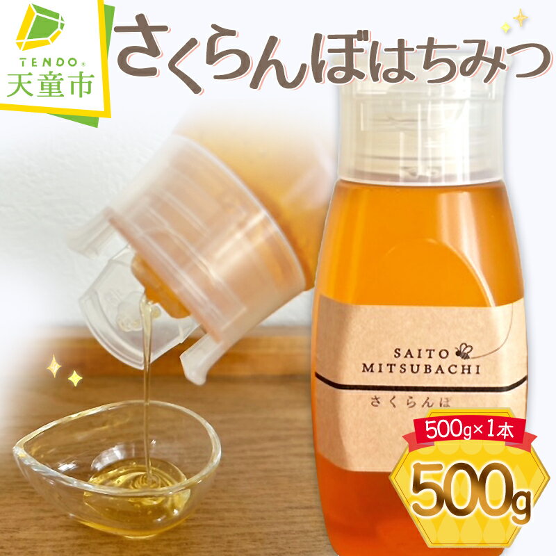 【ふるさと納税】 さくらんぼ はちみつ 500g 蜂蜜 成分無添加 加工品 ご当地 ご家庭用 のし 贈答 ギフト プレゼント お取り寄せ 送料無料 天童市観光物産協会 【 山形県 天童市 】