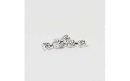 プラチナ 0.14ct ラインダイヤモンドピアス  山梨 プラチナ PT850 ジュエリー アクセサリー プラチナ850 ダイヤモンド レディース ダイヤ0.07ct×2 カラット ダイヤモンド 山梨