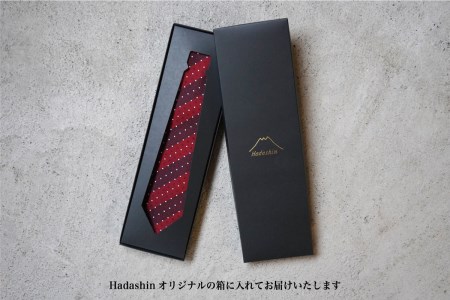【Hadashin】トップ糸ネクタイ 201　大剣幅7cm（ワイン）　ネクタイ シルク シルク100％ ワイン 絹 トップ糸 メンズ ファッション おしゃれ 高級 織物 プレゼント ギフト 贈り物 贈