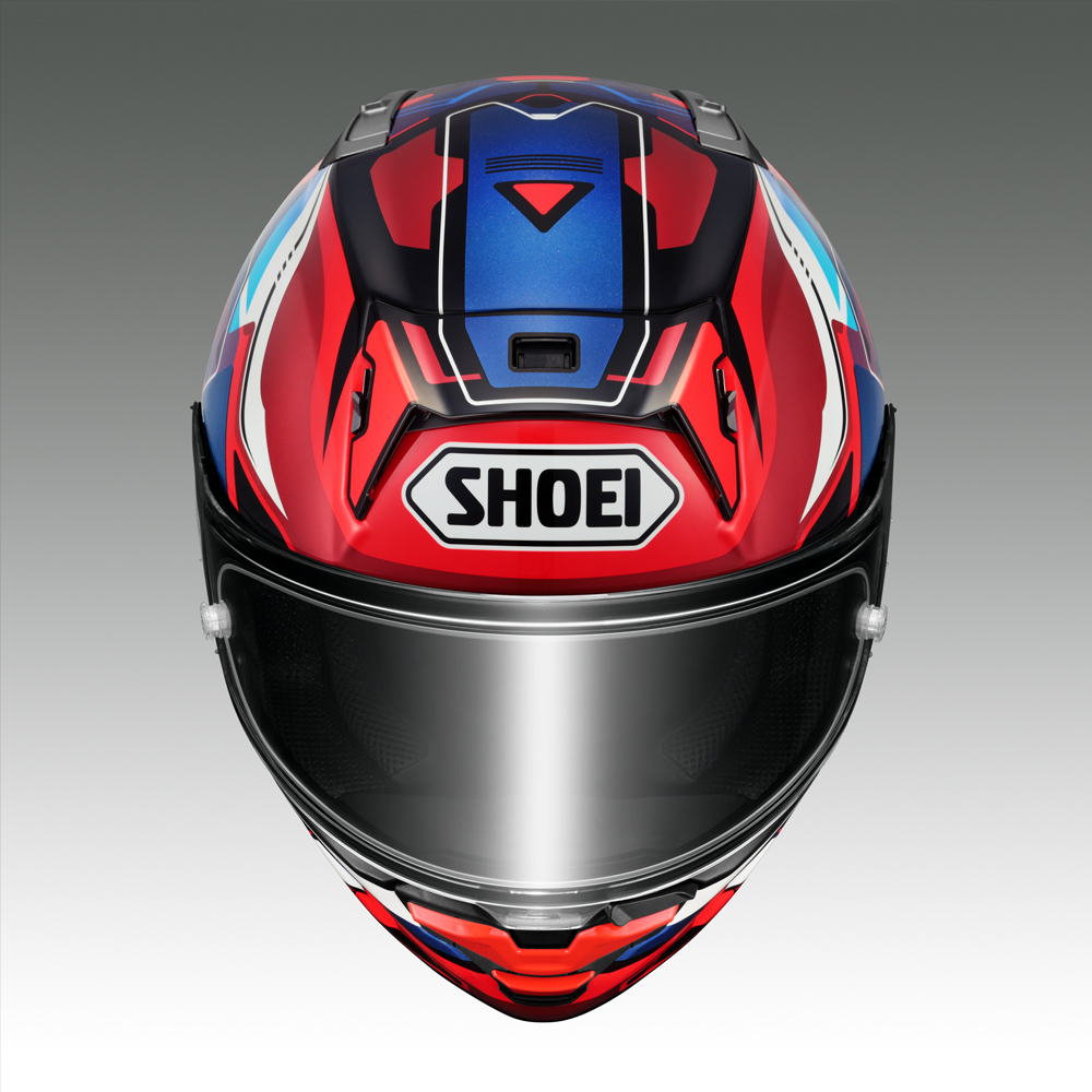 SHOEIヘルメット【X-Fifteen VALION (RED／BLUE)】S フィッティングチケット付き｜エックスフィフティーン ヴァリオン フルフェイス バイク ツーリング レーサー ショウエイ