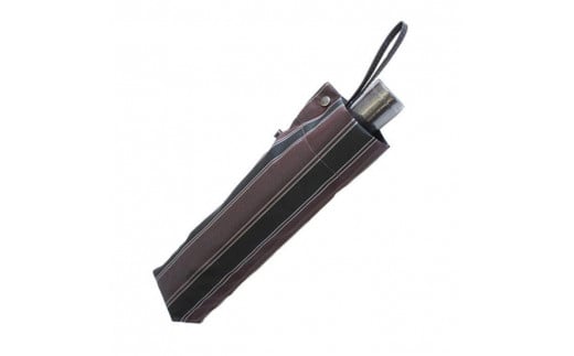 
槙田商店【紳士折りたたみ傘】Tie Stripe×Plain ワイン
