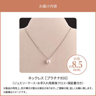 ふるさと納税 大分市 プラチナ850　あこや本真珠　パールネックレス　1珠　真珠8.5mm_T04002 |  | 03