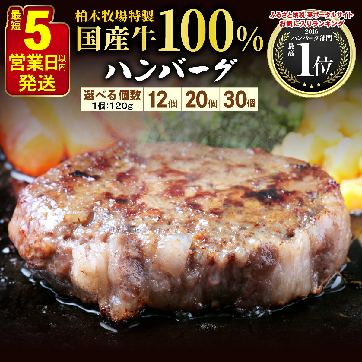 【ふるさと納税】[最短翌日から5営業日以内発送] 柏木牧場特製 国産牛100%ハンバーグ｜国産 ハンバーグ 冷凍 グルメ ギフト お惣菜 惣菜 大容量 [0067-0069]