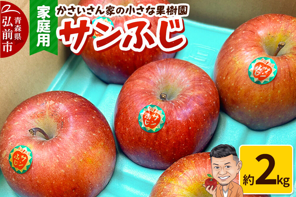 【寄附金額見直しました】りんご サンふじ 約2kg【家庭用】林檎 リンゴ 果物 くだもの フルーツ 青森