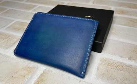 染色Lウォレット ファッション小物 革製品 実用性 日用品 コインケース お札入れ カードケース  グリーン