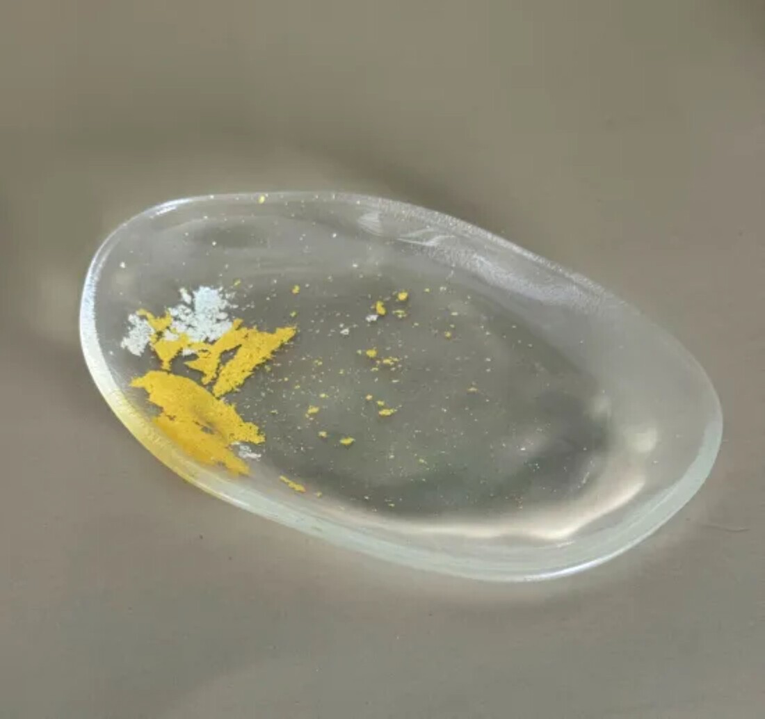 
            【選べるカラー】 ビーンズ型小皿 （金箔）［NF126］
          