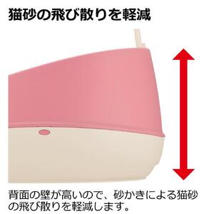 ラプレ ネコトイレ ハーフカバー【ホワイト】