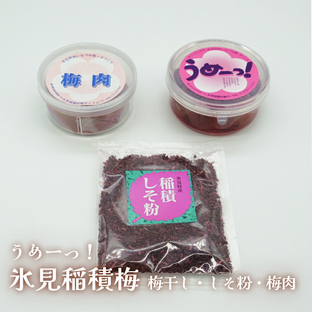 【ふるさと納税】うめーっ！氷見稲積梅 〈梅干し・しそ粉・梅肉〉セット