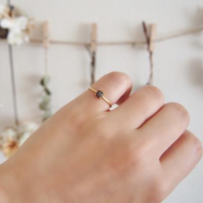 ふるさと納税 田原本町 9号　天然石ブラックオパール　リング(Silver925 18KGP仕上げ)　 |  | 01