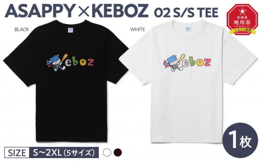 ASAPPY × KEBOZ 02 S/S TEE【WHITE/XL】【 Tシャツ 半袖 綿100% シャツ トップス 服 北海道 旭川市 】_04786