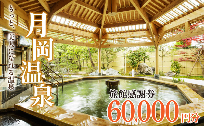 旅行券 月岡温泉 利用券 感謝券 60,000円分 ( 1,000円 × 60枚 )  ゴールデンウイーク GW 新潟県 温泉 旅行 宿泊 宿泊チケット 旅行チケット チケット 体験 トラベル チケット 観る 遊ぶ 食べる 泊まる 金券 風呂 ホテル 旅館 老舗 観光 観光地 国内旅行 旅行券 宿泊券 利用券 ゴルフ 国内 新潟 新発田 A01_20