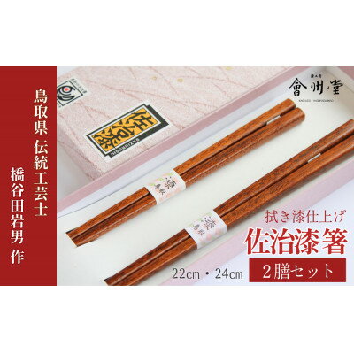 【ふるさと納税】佐治漆 箸セット(2膳)拭き漆仕上げ【1724107】