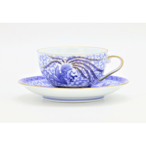有田焼 禁裡御用（宮内庁）窯元 辻精磁社 【梓】浜茄子鳳凰紋 組碗揃 A750-10_イメージ4