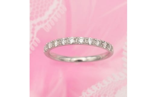 PT900 0.3ct 一文字ダイヤモンドリング　#16　HR-009177【1401060】