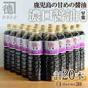 【ふるさと納税】濃口醤油 甘露(1L×20本)国産 調味料 大豆 しょうゆ しょう油 詰め合わせ【佐賀屋醸造店】a-55-2