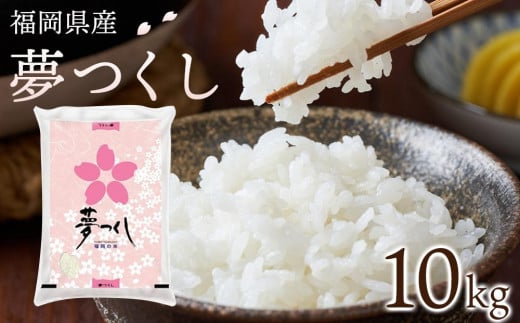 【令和6年産】福岡県産ブランド米「夢つくし」白米　10kg【米 ブランド米 ブランド 白米 夢つくし 令和6年産 家庭用 お取り寄せ お土産 福岡県産 取り寄せ グルメ 福岡県 大任町 AS012】