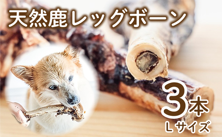 【大切な愛犬に】天然鹿レッグボーン3本（犬歯磨き 犬 犬ペット用品 犬おもちゃ11000円 犬用品 愛犬